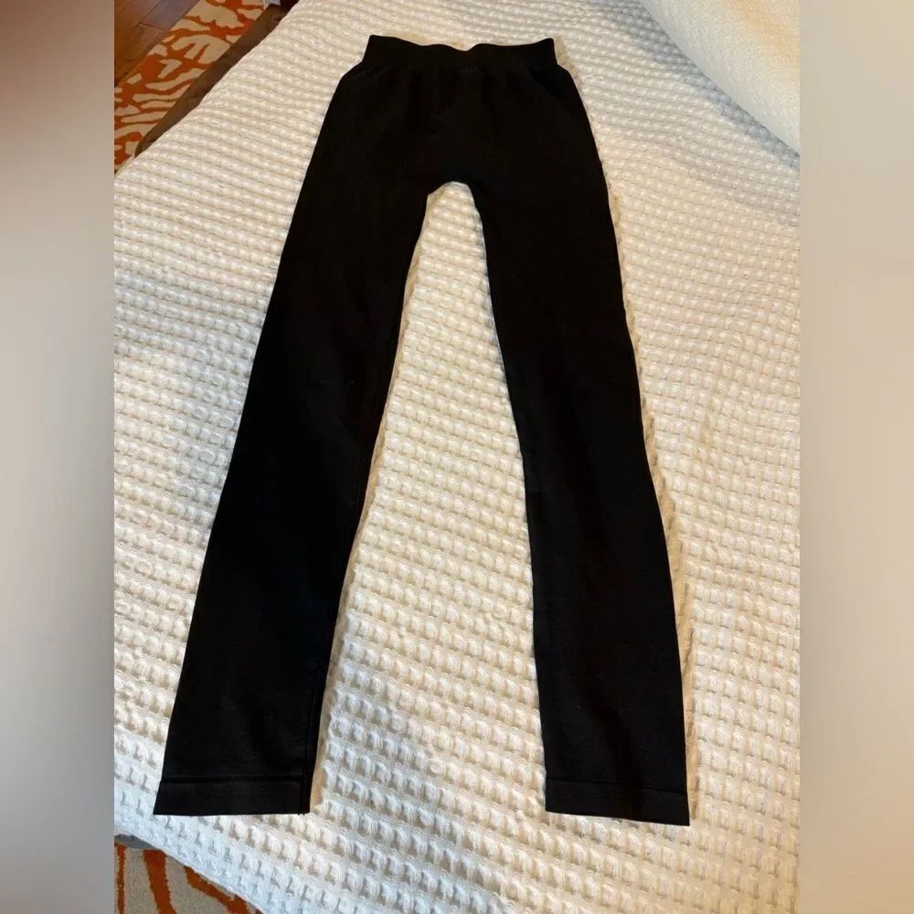 New Distressed front Black stretchy Leggings